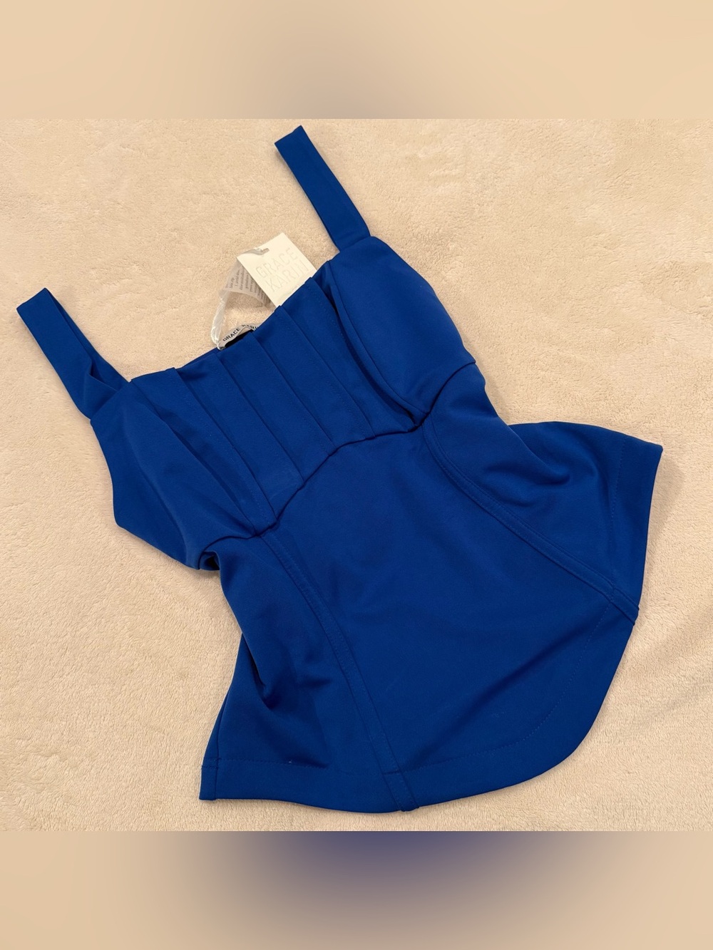 Grace Karin Royal Blue corset top